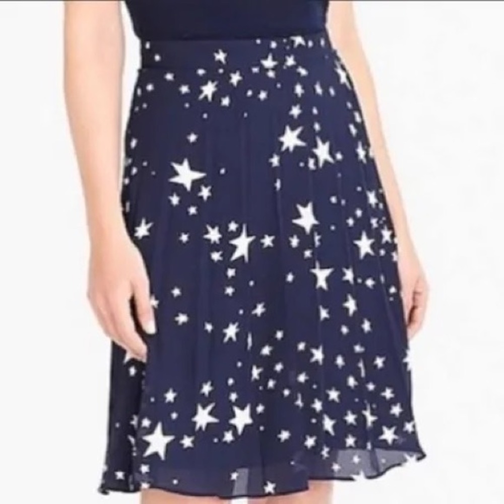 J Crew Pleated Stars Skirt
